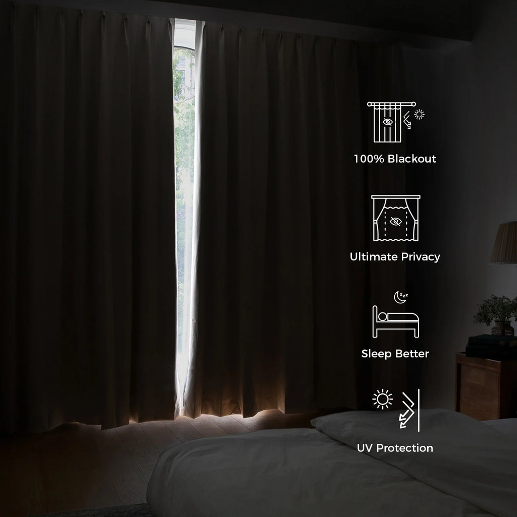 Lila 100% Blackout Drape Pleated