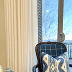 Liz Linen Curtains with Border Trim (Sold per Pair)