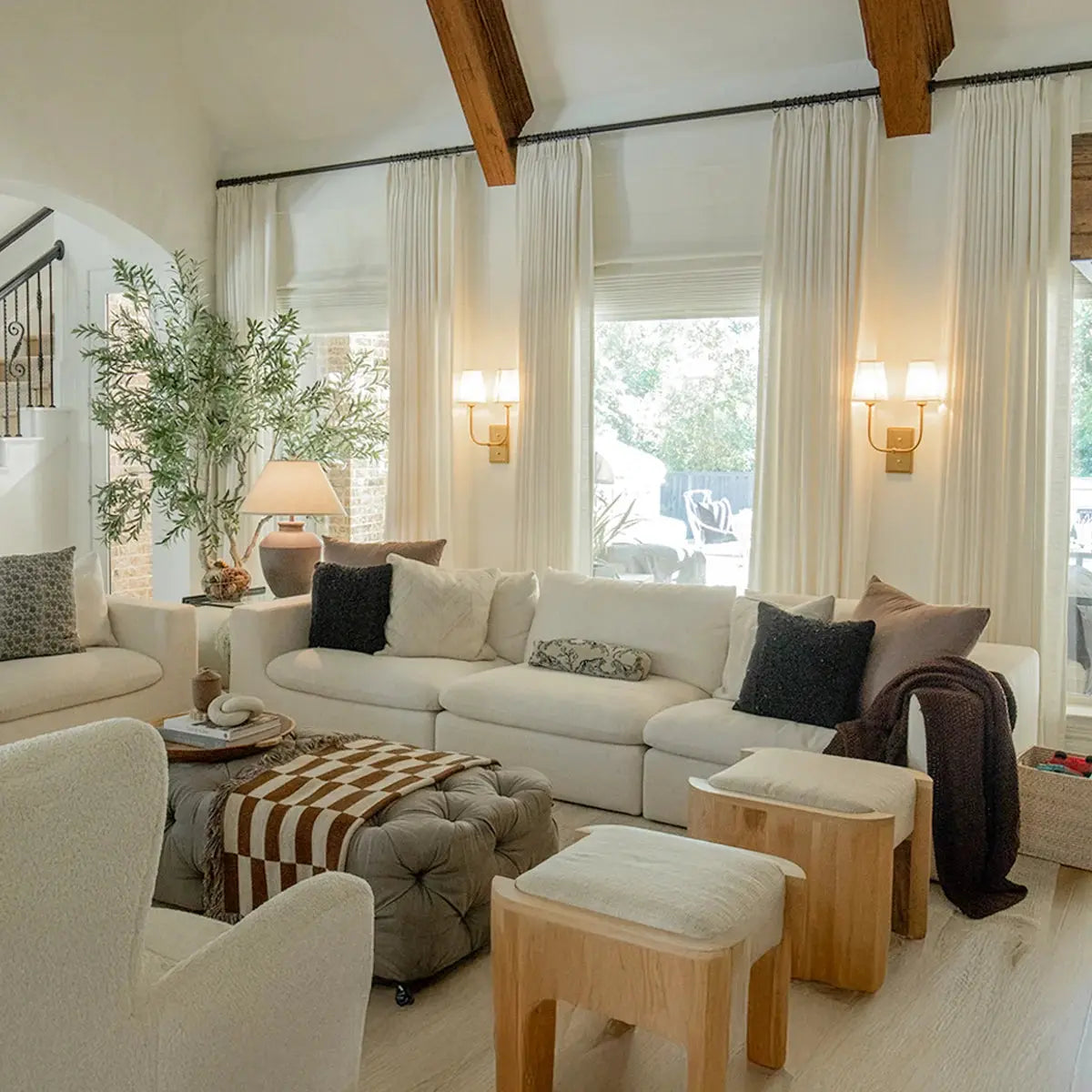 Liz Linen Drape Pleated