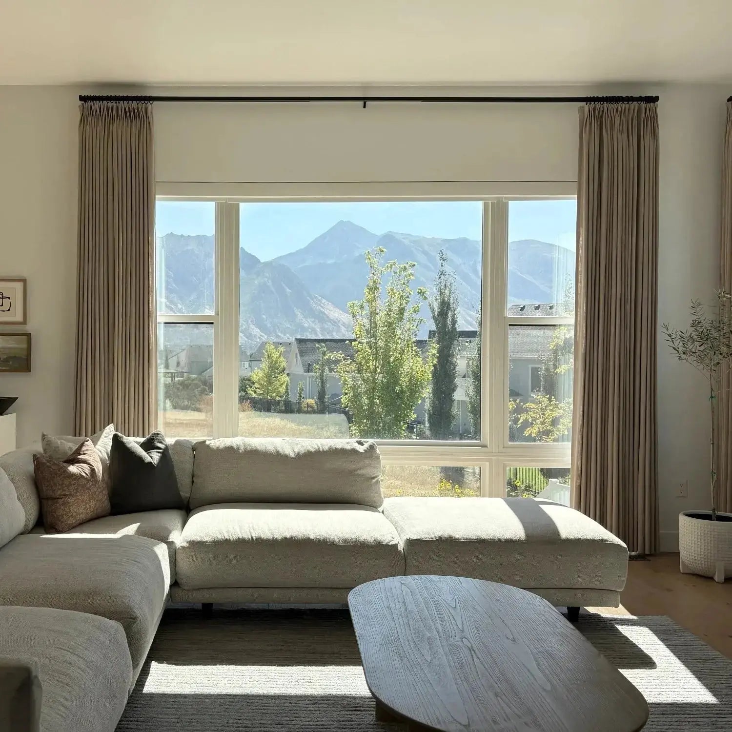 Liz Linen Drape Pleated