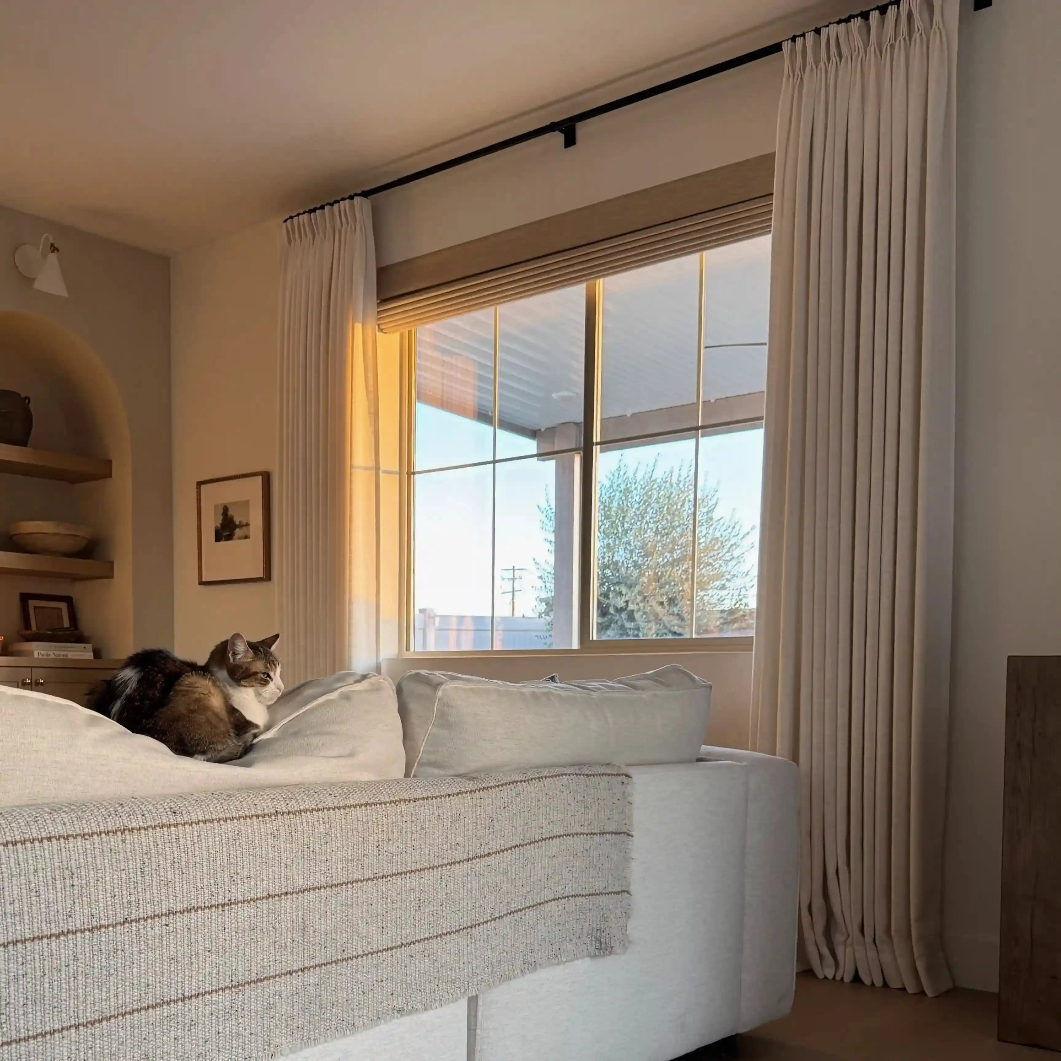 Liz Linen Drape Pleated