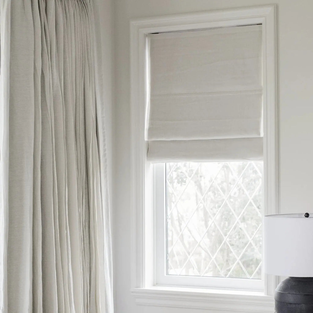 Patti Belgian Linen Roman Shade Cordless