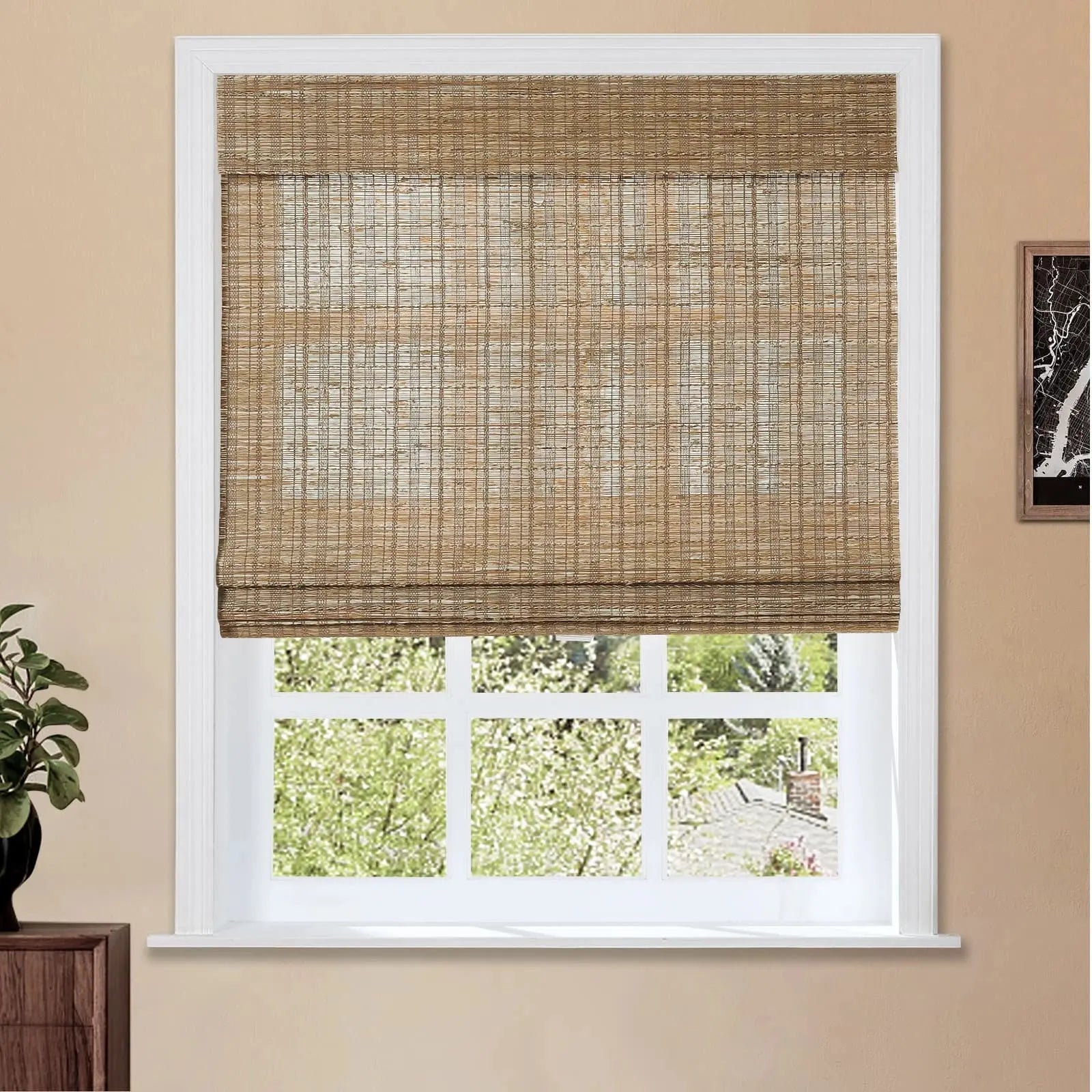 Natural Jute Bamboo Woven Shade - Cinnamon