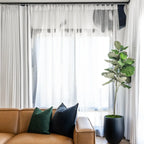 Scandina Solid Voile Sheer Curtain Pleated