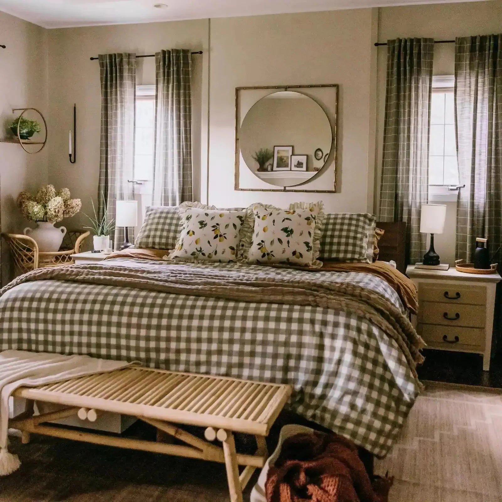 Stefana Silber Print Linen Blend Curtain Drapery Pleated