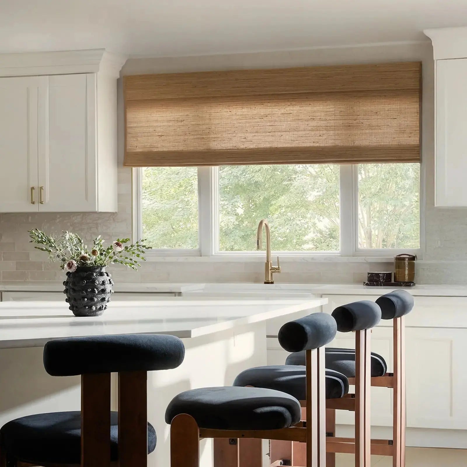 Natural Jute Bamboo Woven Shade - Bark