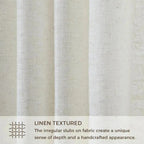 Liz Linen Pinch Pleat Ready Made Curtain with Blackout Thermal Lining