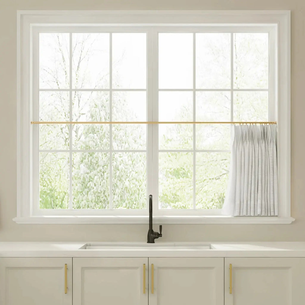 Liz Linen Pleated Cafe Curtains