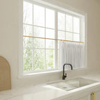 Liz Linen Pleated Cafe Curtains