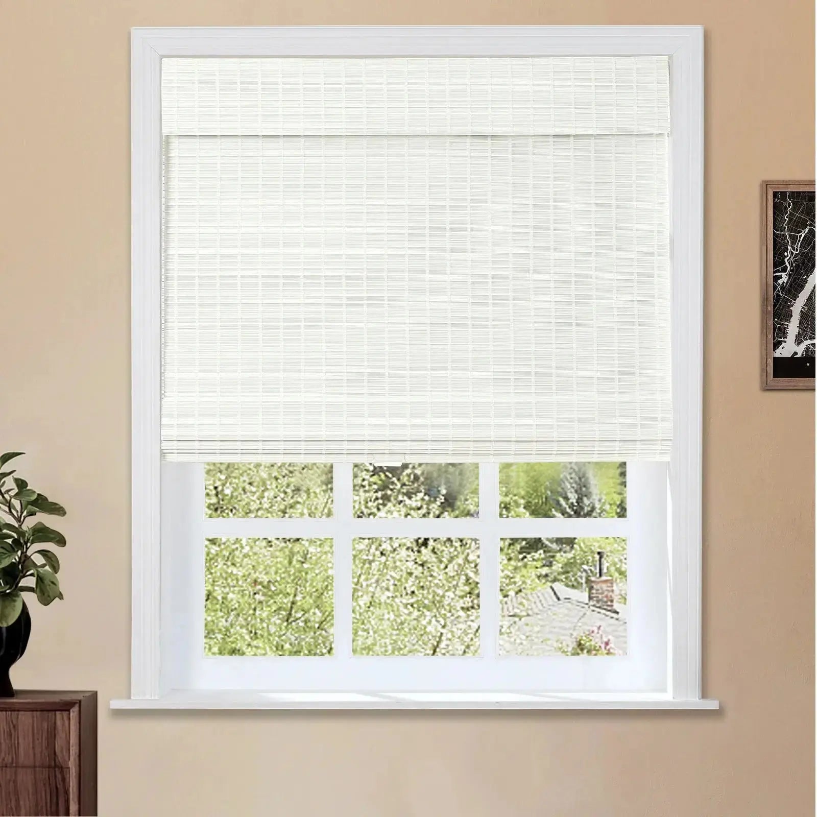 Sybil Bamboo Roman Shade Cordless