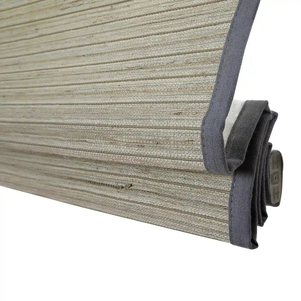 Rae Natural Ramie Flax Woven Wood Shades - Series C