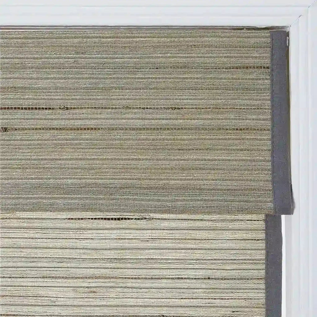 Rae Natural Ramie Flax Woven Wood Shades - Series C