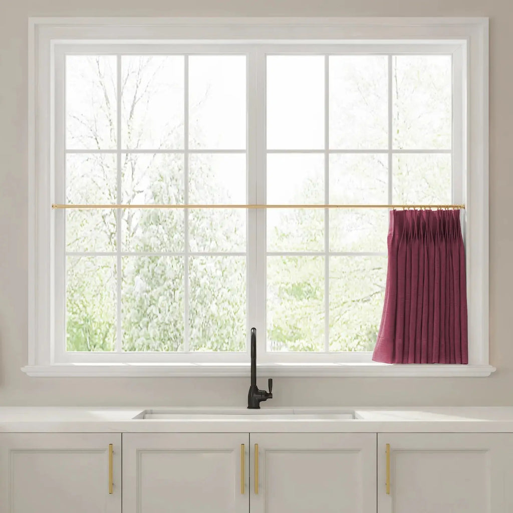 Liz Linen Pleated Cafe Curtains