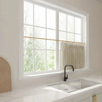 Liz Linen Pleated Cafe Curtains