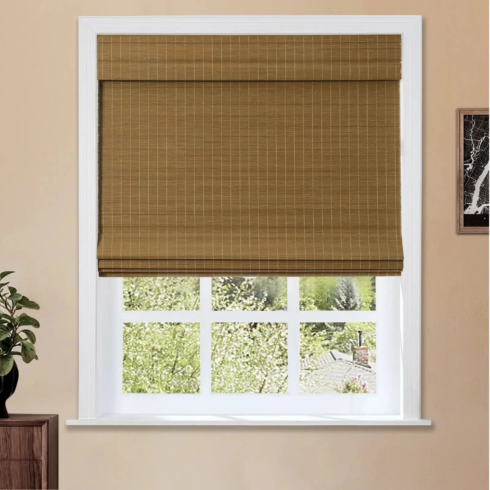 Sybil Bamboo Roman Shade Cordless