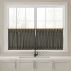 Liz Linen Pleated Cafe Curtains
