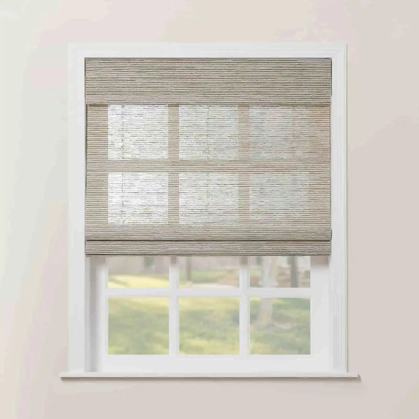 Rae Natural Ramie Flax Woven Wood Shades - Series C