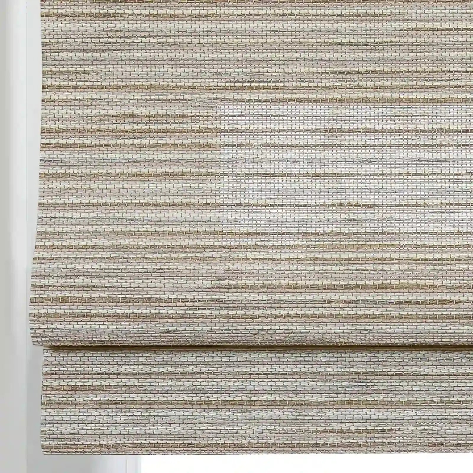 Rae Natural Ramie Flax Woven Wood Shades - Series C