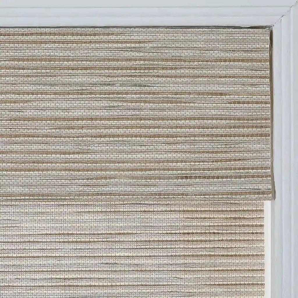 Rae Natural Ramie Flax Woven Wood Shades - Series C