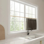Liz Linen Pleated Cafe Curtains