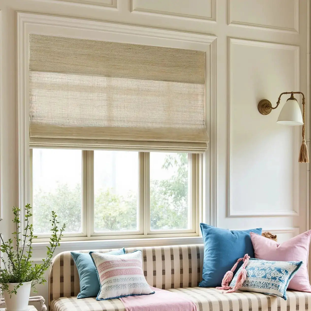 Natural Ramie Bamboo Woven Shade - Coconut