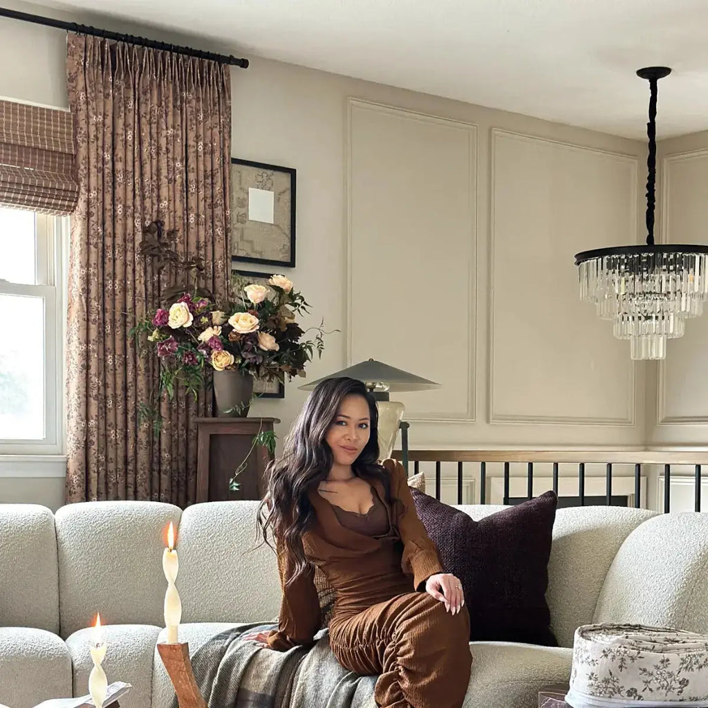 Sara Le Print Linen Drapery Pleated