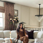 Sara Le Print Linen Drapery Pleated