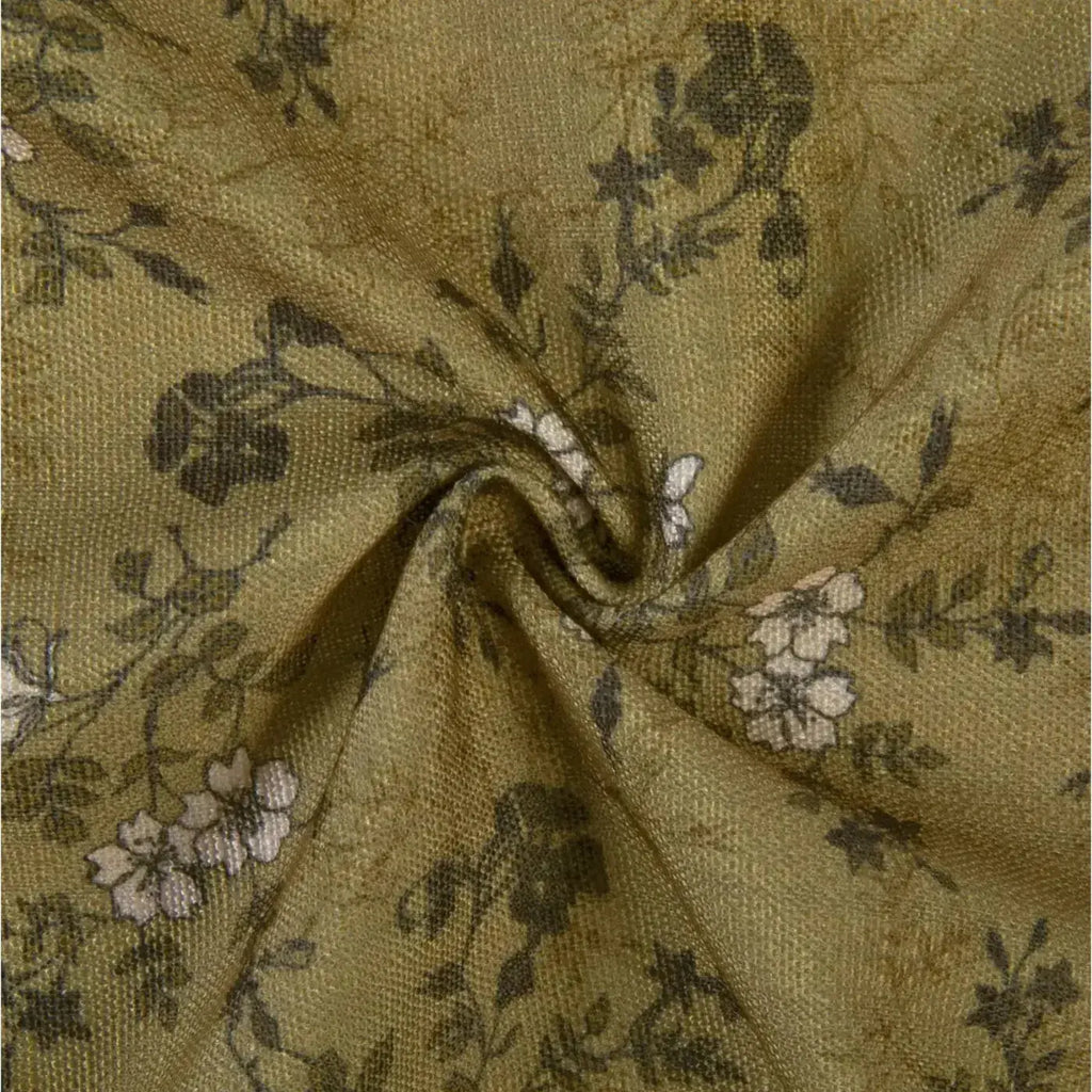 Sara Le Print Linen Drapery Pleated