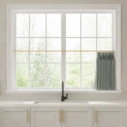 Liz Linen Pleated Cafe Curtains