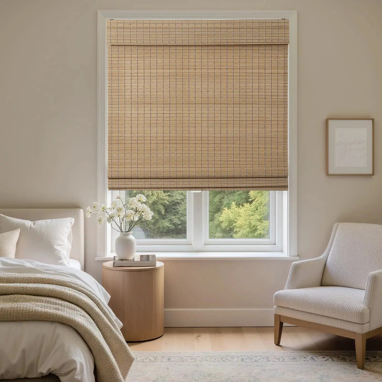 Sybil Bamboo Roman Shade Cordless
