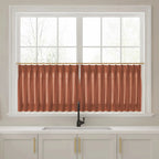 Liz Linen Pleated Cafe Curtains