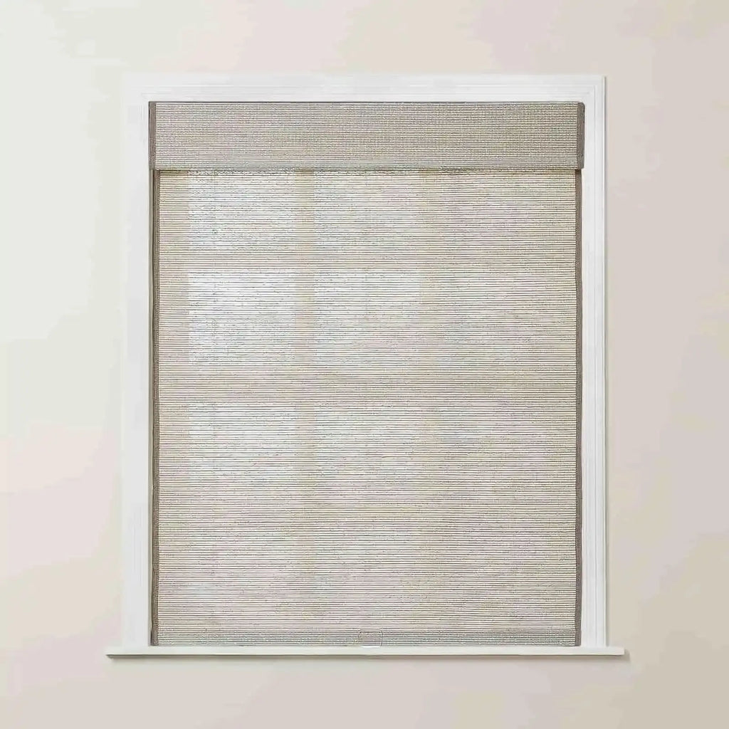 Rae Natural Ramie Flax Woven Wood Shades - Series C