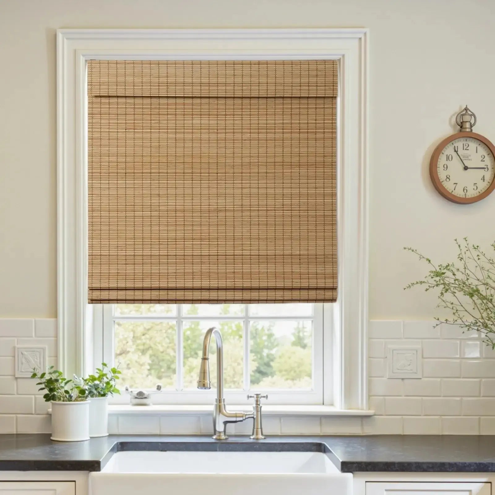 Sybil Bamboo Roman Shade Cordless