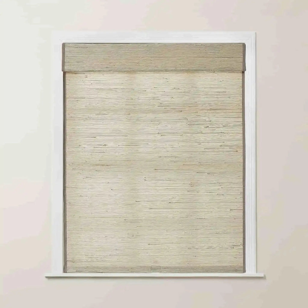 Rae Natural Ramie Flax Woven Wood Shades - Series C