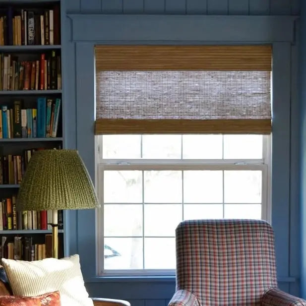 Rae Natural Ramie Flax Woven Wood Shades - Series C