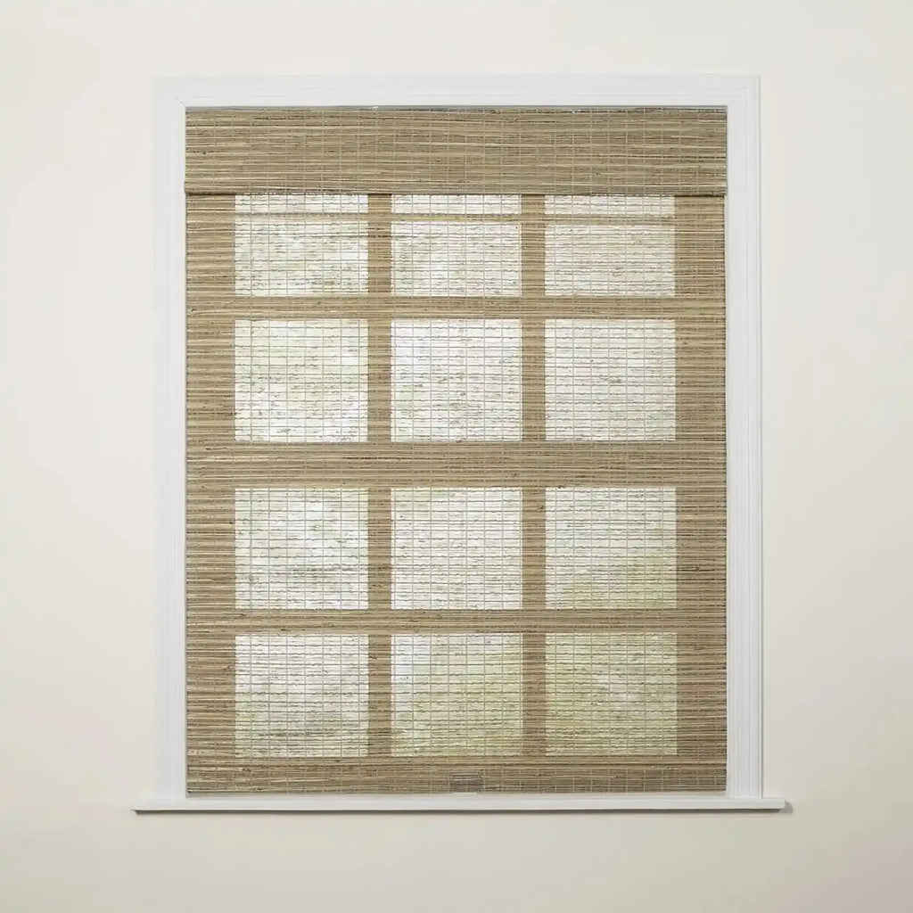 Rae Natural Ramie Flax Woven Wood Shades - Series C