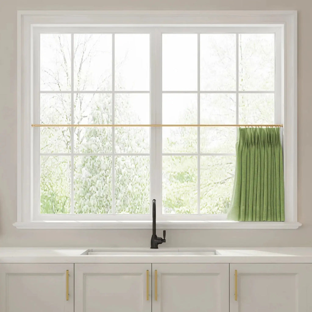 Liz Linen Pleated Cafe Curtains