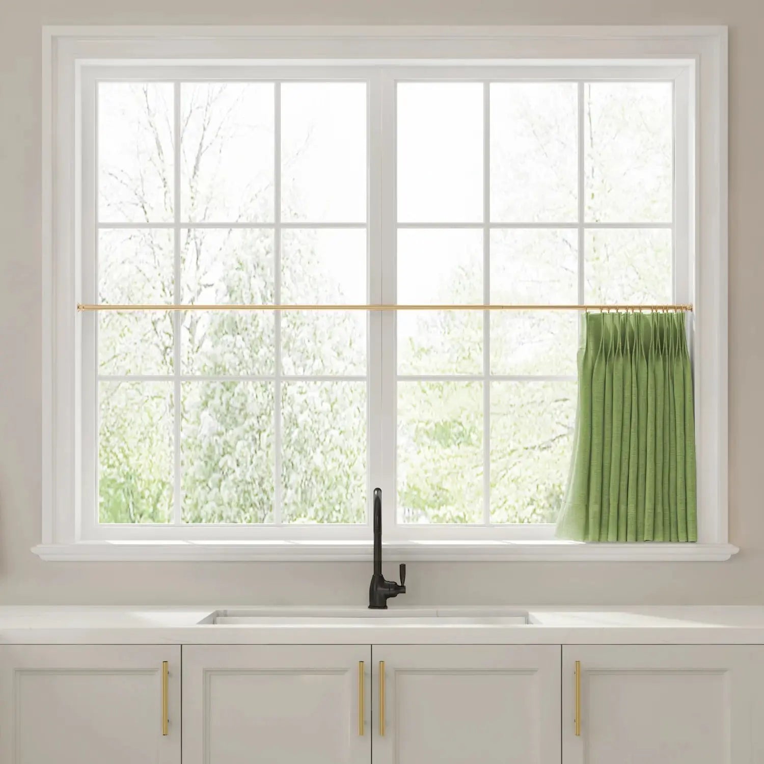 Liz Linen Pleated Cafe Curtains