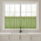 Liz Linen Pleated Cafe Curtains
