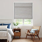 Rae Natural Ramie Flax Woven Wood Shades - Series C