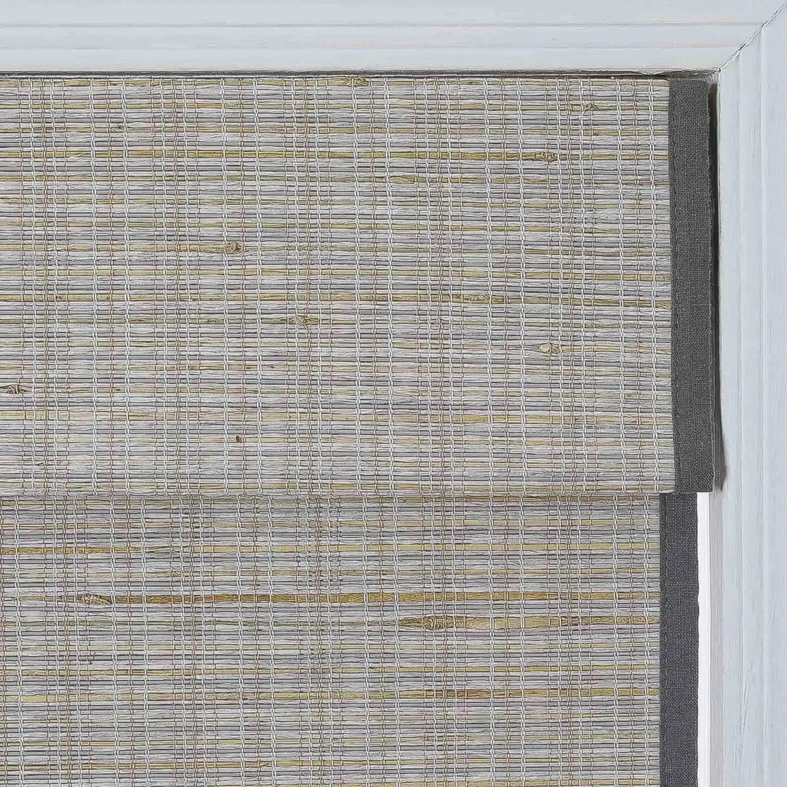 Rae Natural Ramie Flax Woven Wood Shades - Series C