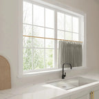 Liz Linen Pleated Cafe Curtains