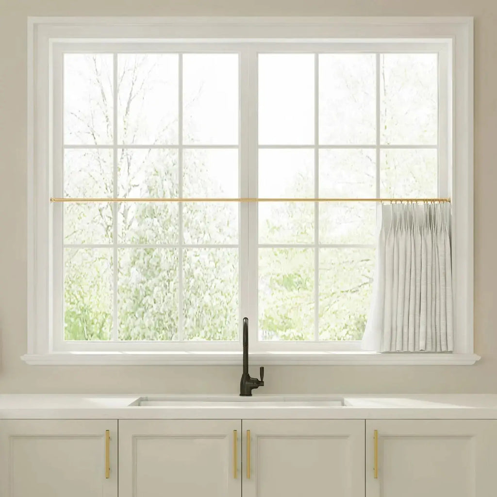 Liz Linen Pleated Cafe Curtains