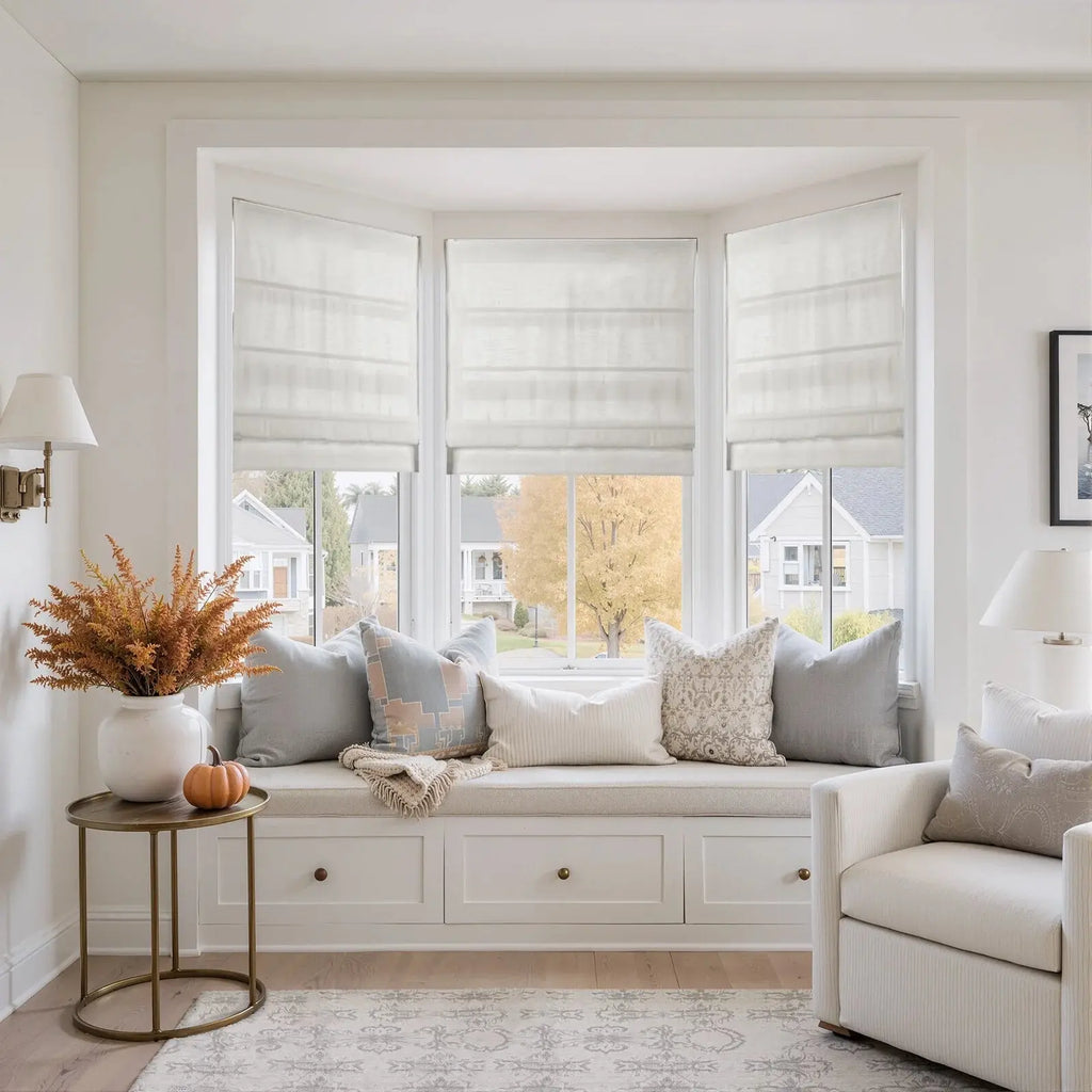 Jawara Linen Cotton Roman Shade Cordless