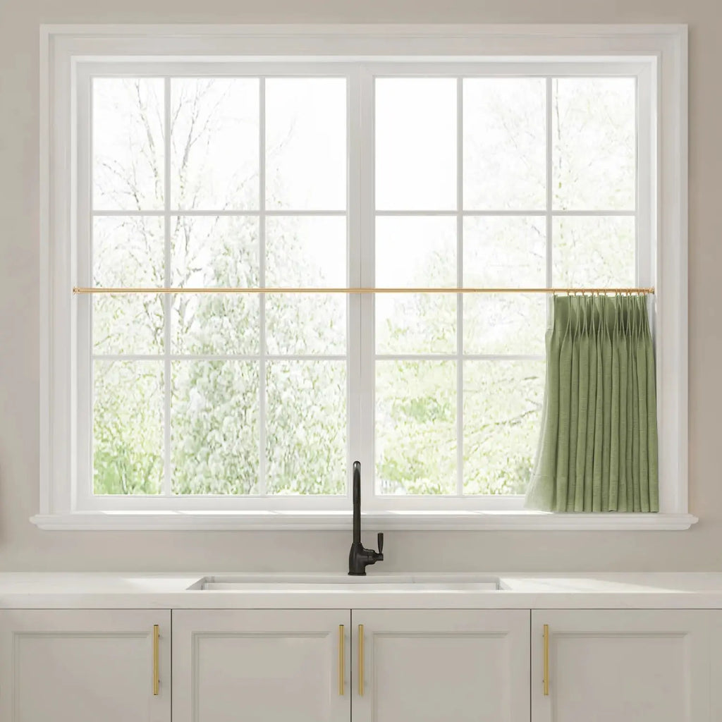 Liz Linen Pleated Cafe Curtains