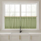 Liz Linen Pleated Cafe Curtains