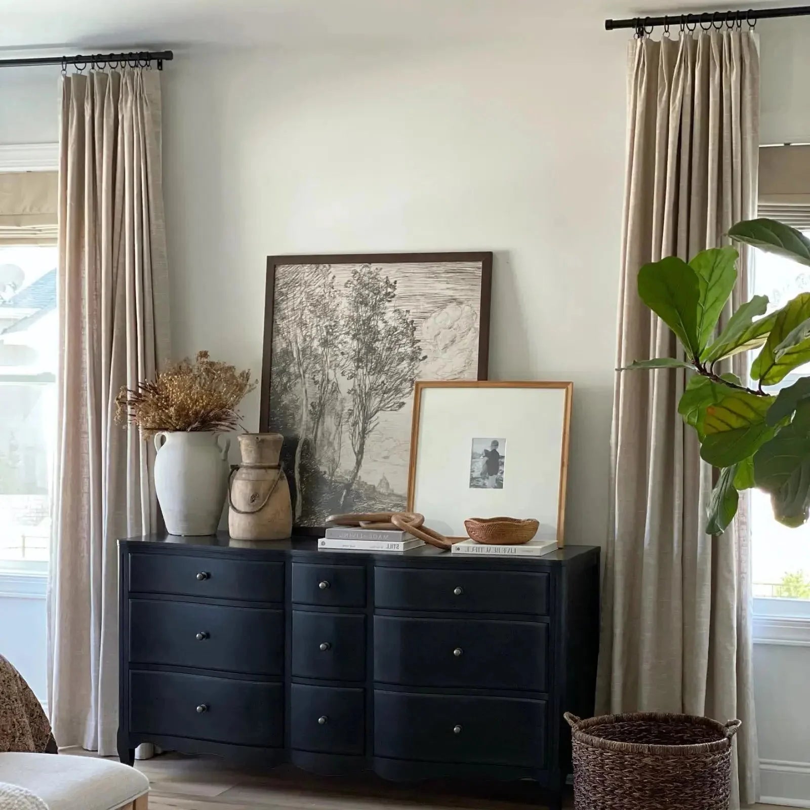 Jawara Luxury Linen Cotton Curtain Pleated