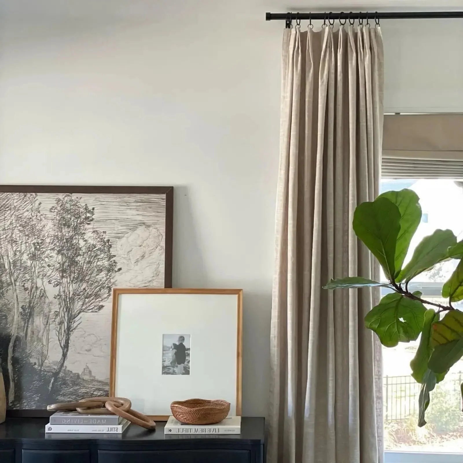 Jawara Luxury Linen Cotton Curtain Pleated