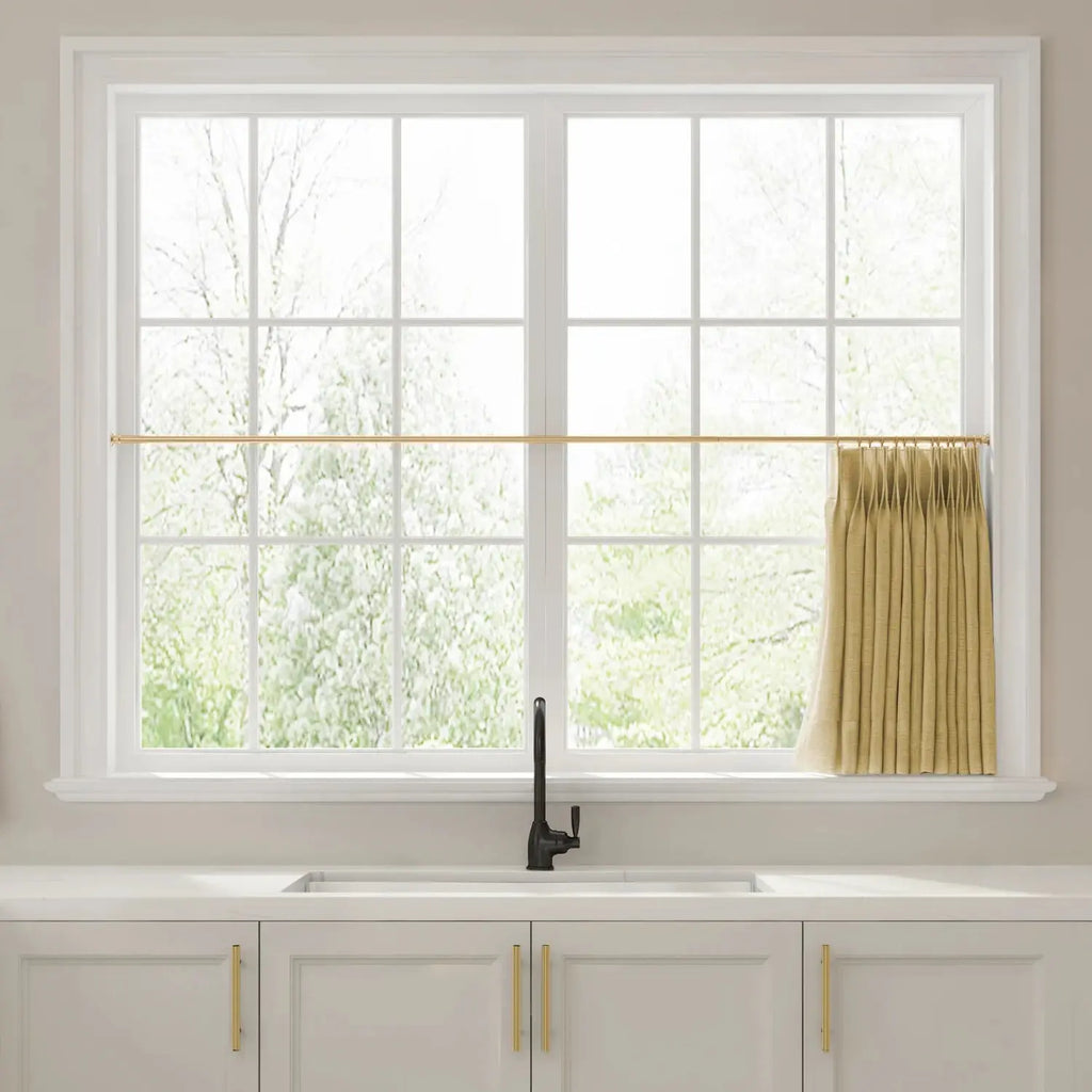 Liz Linen Pleated Cafe Curtains