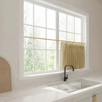 Liz Linen Pleated Cafe Curtains